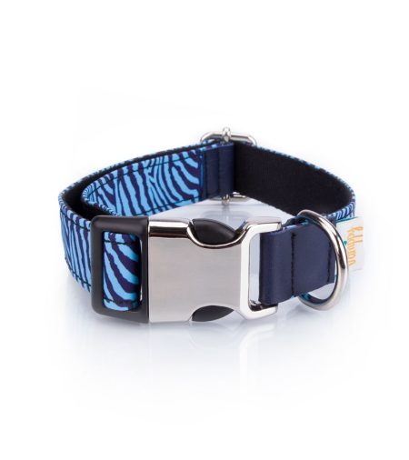 Collar Perro Funny Cebra Azul
