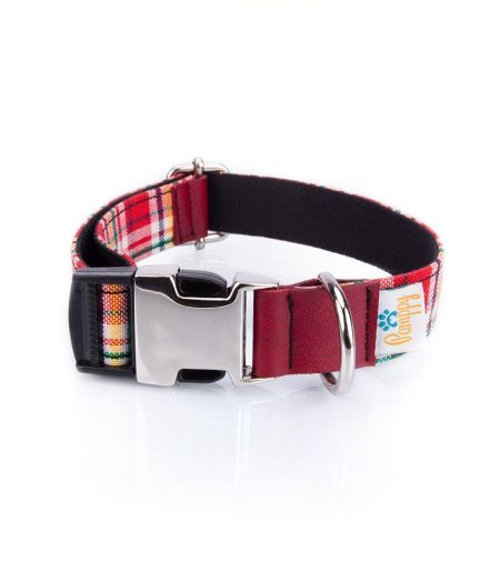 Collar Perro Funny Tartán Rojo