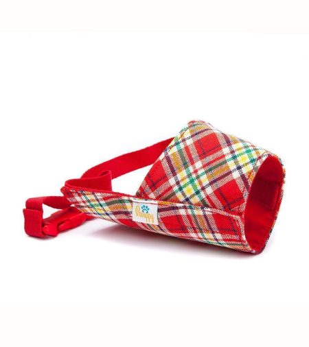 bozal-perro-tartan-rojo