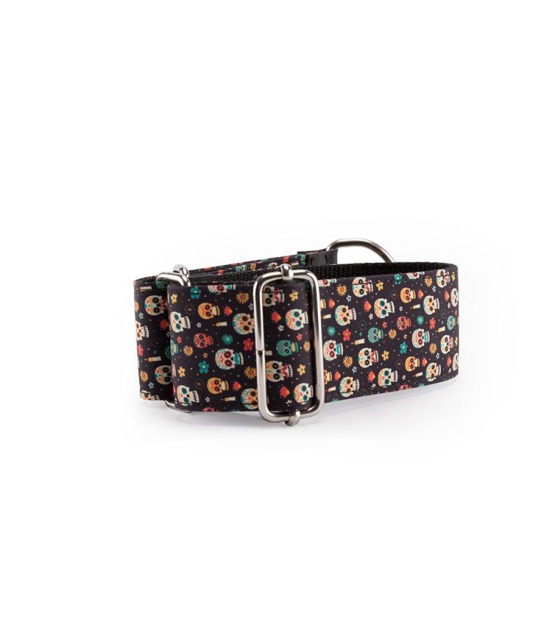 collar galgo speedy regulable calavera mexicana