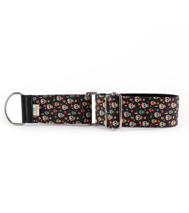 collar para galgo regulable speedy calavera mexicana