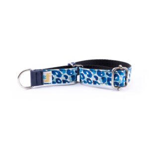 Collar Perro Pequeño Piccolo Leopardo Azul