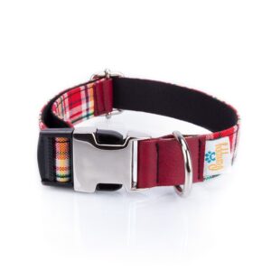 Collar Perro Funny Tartán Rojo