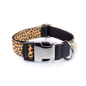 Collar Perro Funny Leopardo Amarillo